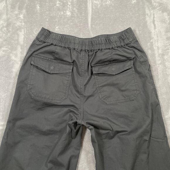 Pact Pants Small Grey Stretch Twill Wide Leg Elastic Waist Classic Casual - Picture 7 of 11